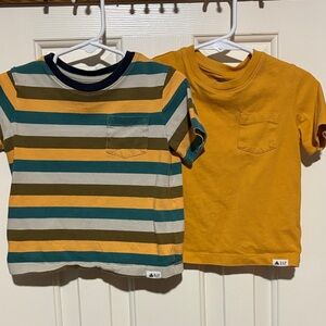 GAP Organic Kids Striped and Solid Tees - Blue, Green, Yellow